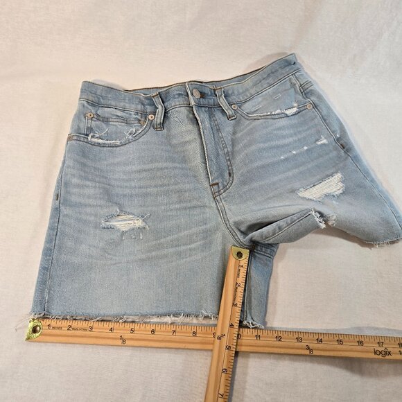 MADEWELL Festival Stretchy Distressed Hi-Rise Raw Hem Short Size 28 New NO Tags! - Picture 16 of 16